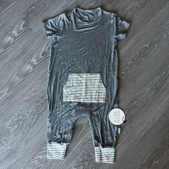 Moon + Beck Romper Kids 3-4 Years Gray - Picture 1 of 8